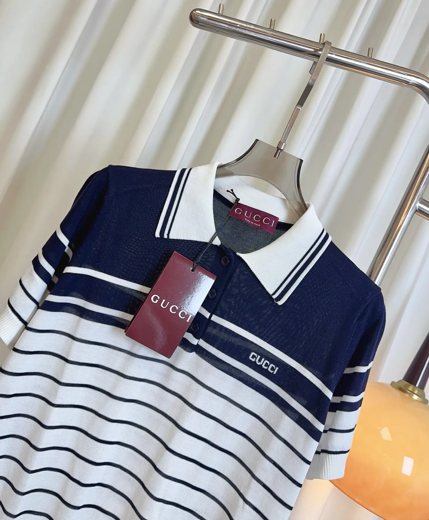 GUCCI新作黒ストライプポロシャツ - 画像 (5)