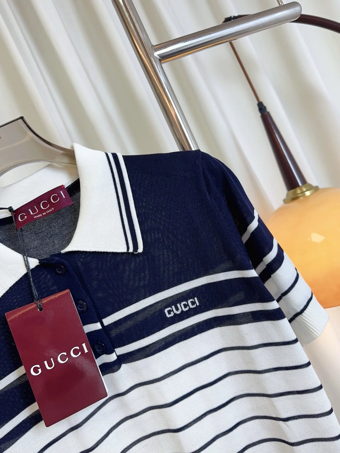 GUCCI新作黒ストライプポロシャツ - 画像 (6)