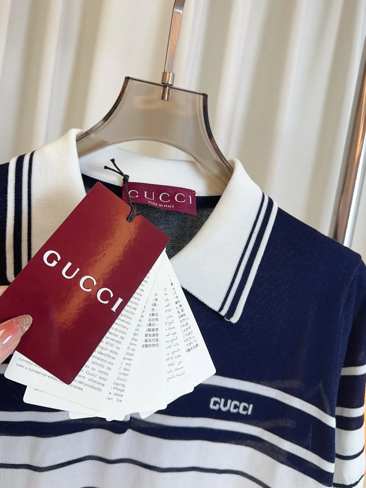 GUCCI新作黒ストライプポロシャツ - 画像 (8)