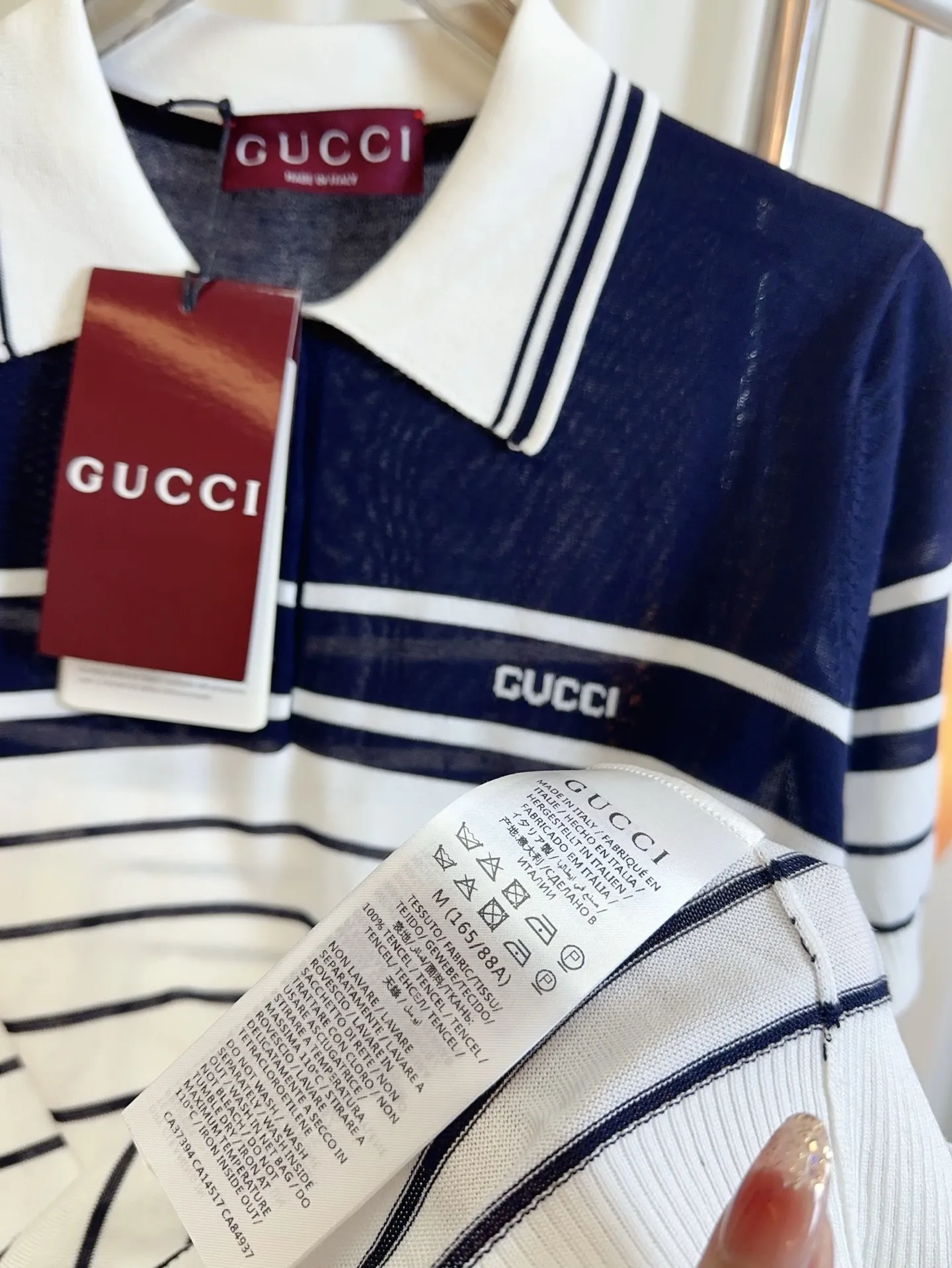 GUCCI新作黒ストライプポロシャツ - 画像 (9)