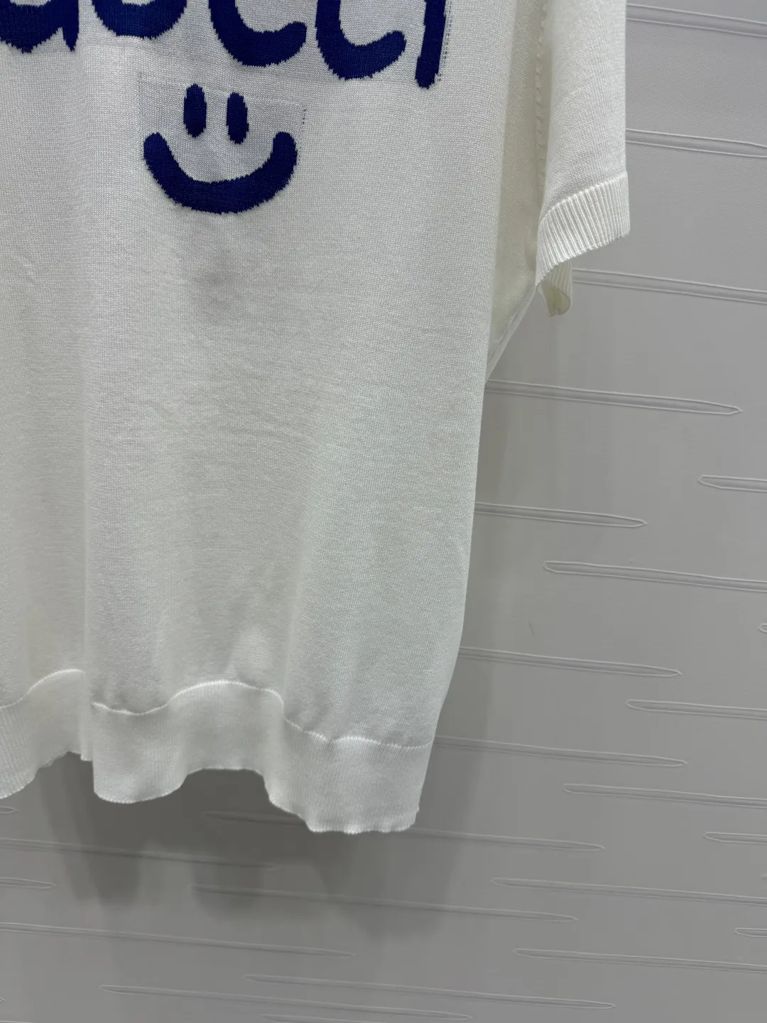 Gucci新作白黒笑顔ニット半袖Tシャツ - 画像 (7)