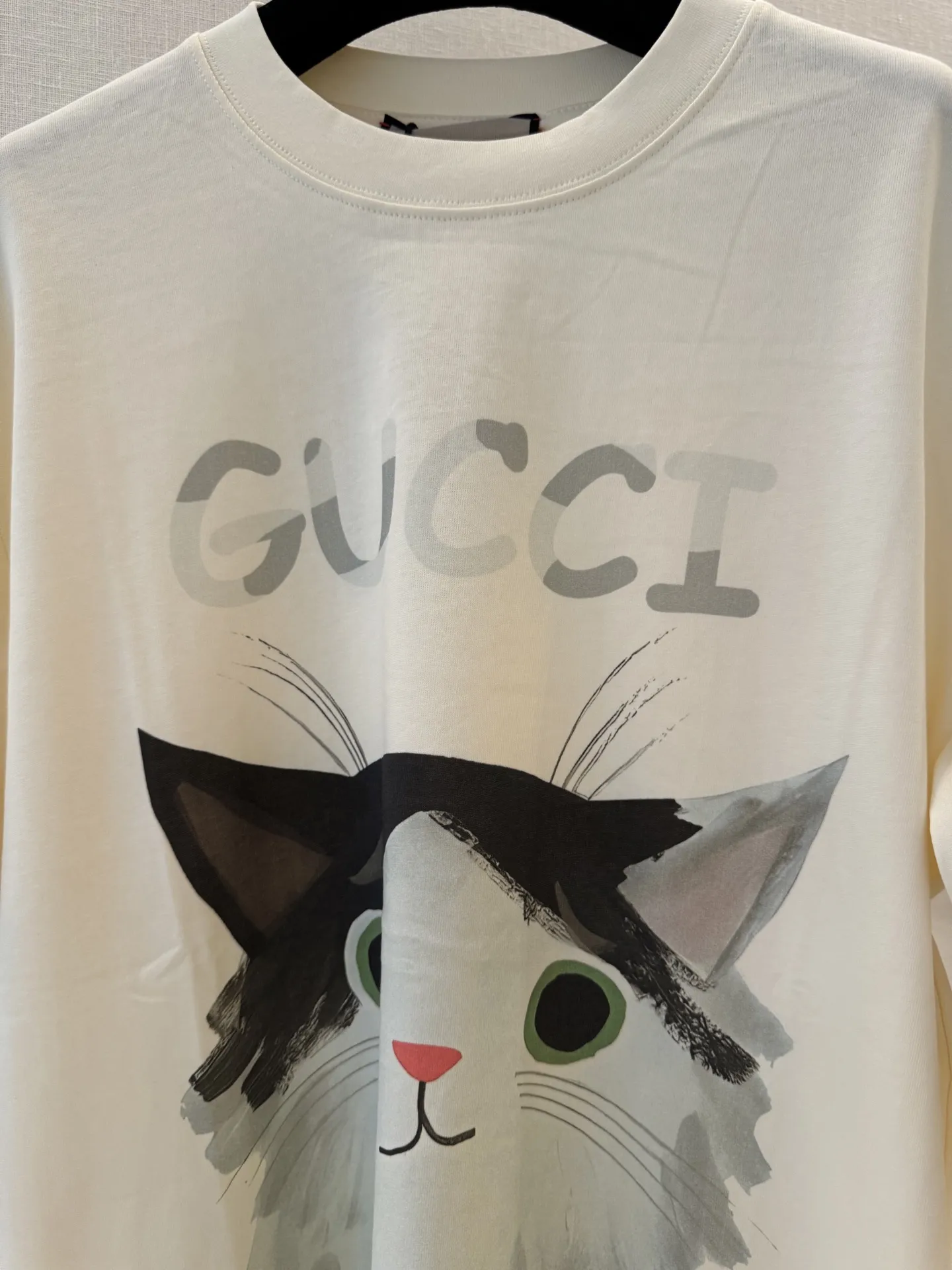 Gucci新作黒猫プリント半袖Tシャツ - 画像 (8)