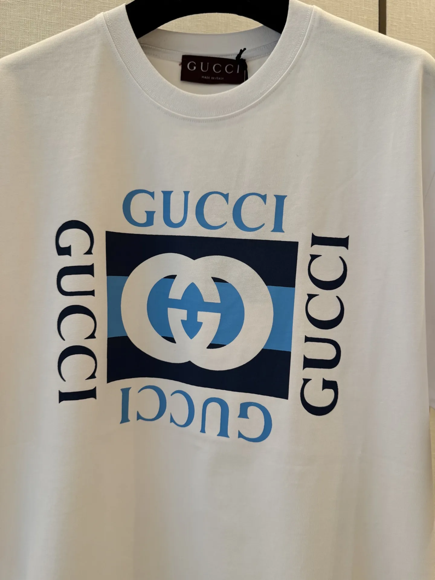 Gucci新作白プリント半袖Tシャツ - 画像 (3)