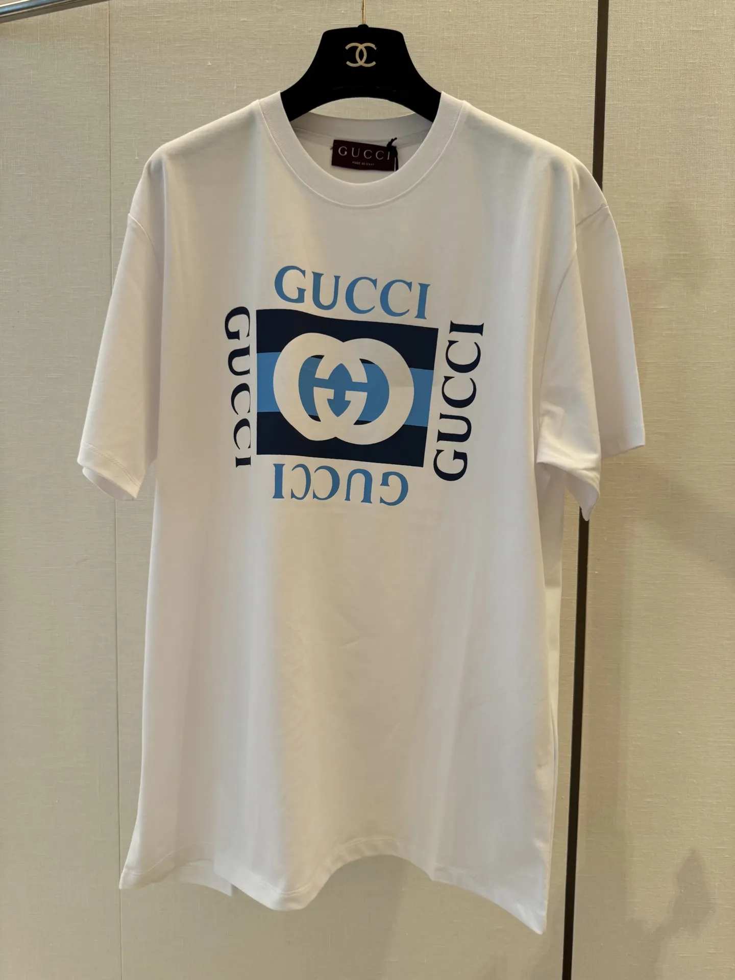 Gucci新作白プリント半袖Tシャツ - 画像 (5)