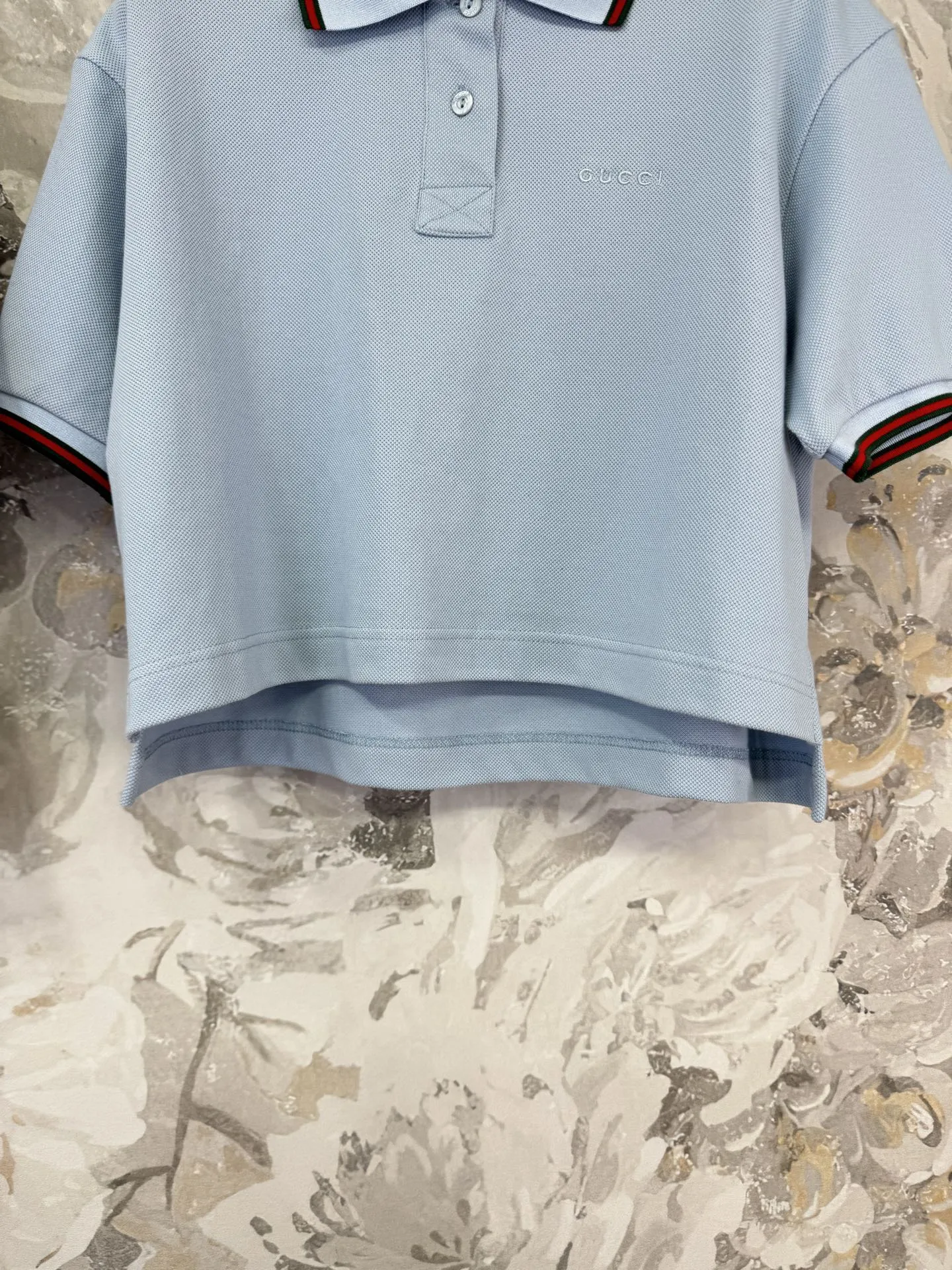 Gucci 新作 ライトブルー ポロ半袖Tシャツ - 画像 (8)