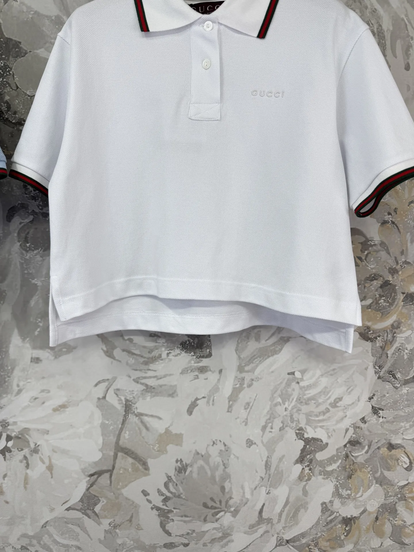 Gucci新作白ストライプ半袖ポロTシャツ - 画像 (8)