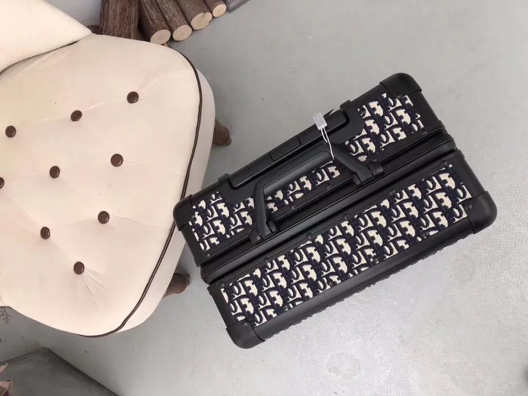 Dior ブラックヴィンテージ柄 20インチキャリーケース - 画像 (3)