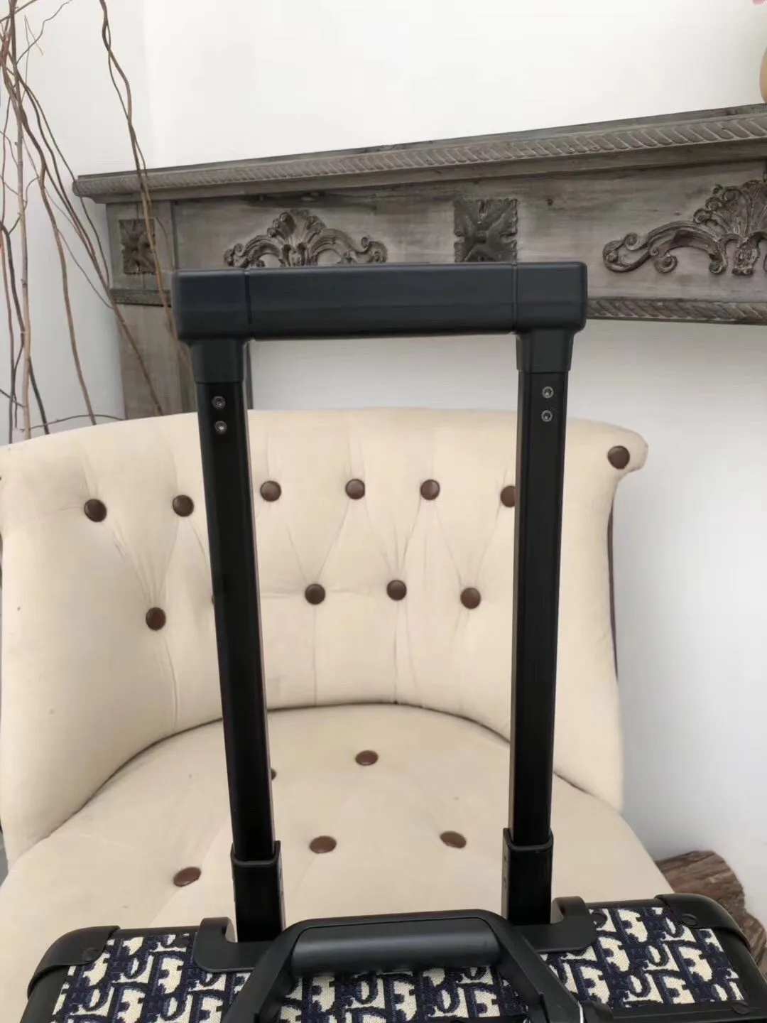 Dior ブラックヴィンテージ柄 20インチキャリーケース - 画像 (7)