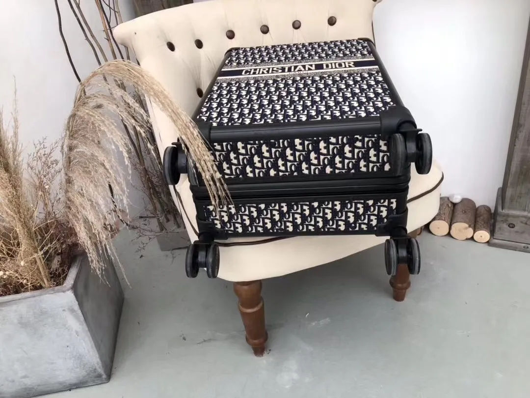 Dior ブラックヴィンテージ柄 20インチキャリーケース - 画像 (8)