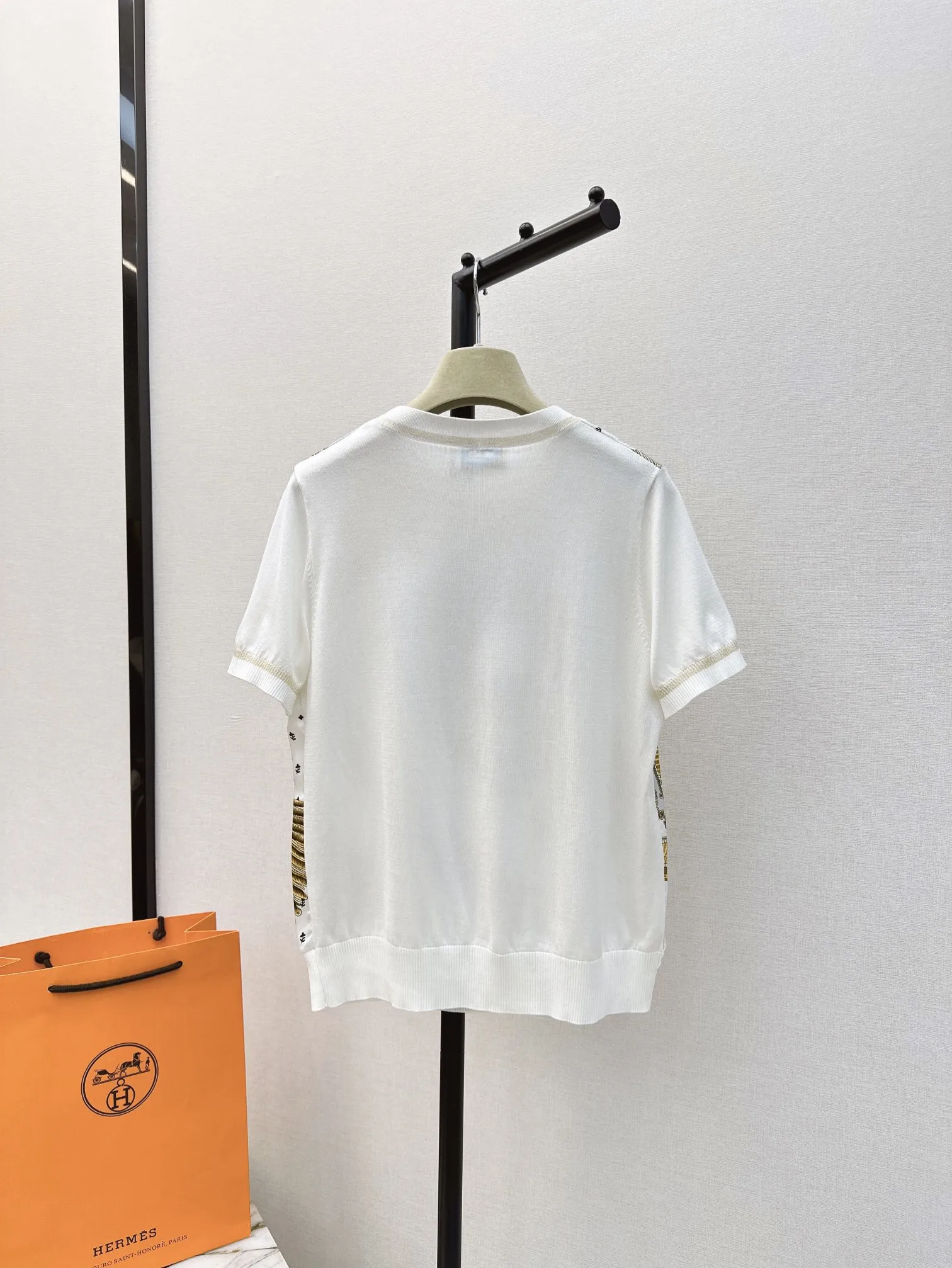 Hermes 24Ss 新作白プリント半袖Tシャツ - 画像 (10)