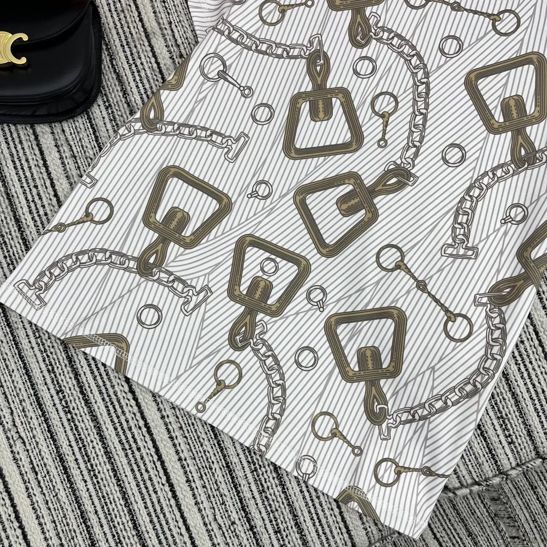 Her*チェーンプリント半袖Tシャツ新作白 - 画像 (4)