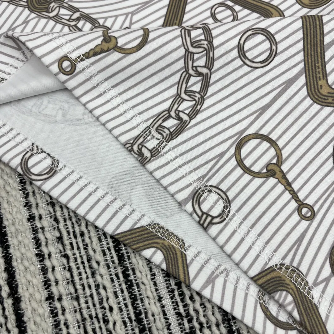 Her*チェーンプリント半袖Tシャツ新作白 - 画像 (7)