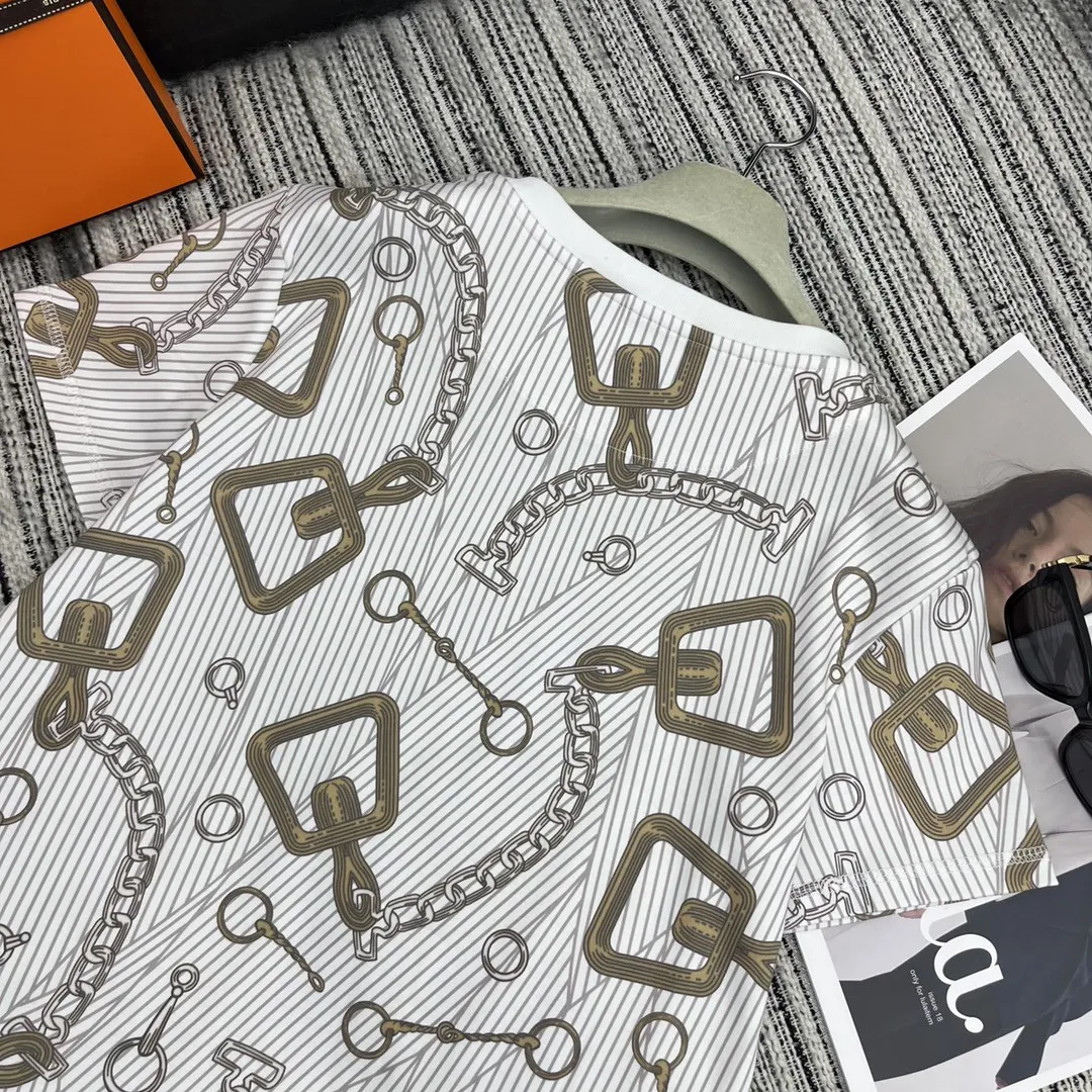 Her*チェーンプリント半袖Tシャツ新作白 - 画像 (9)