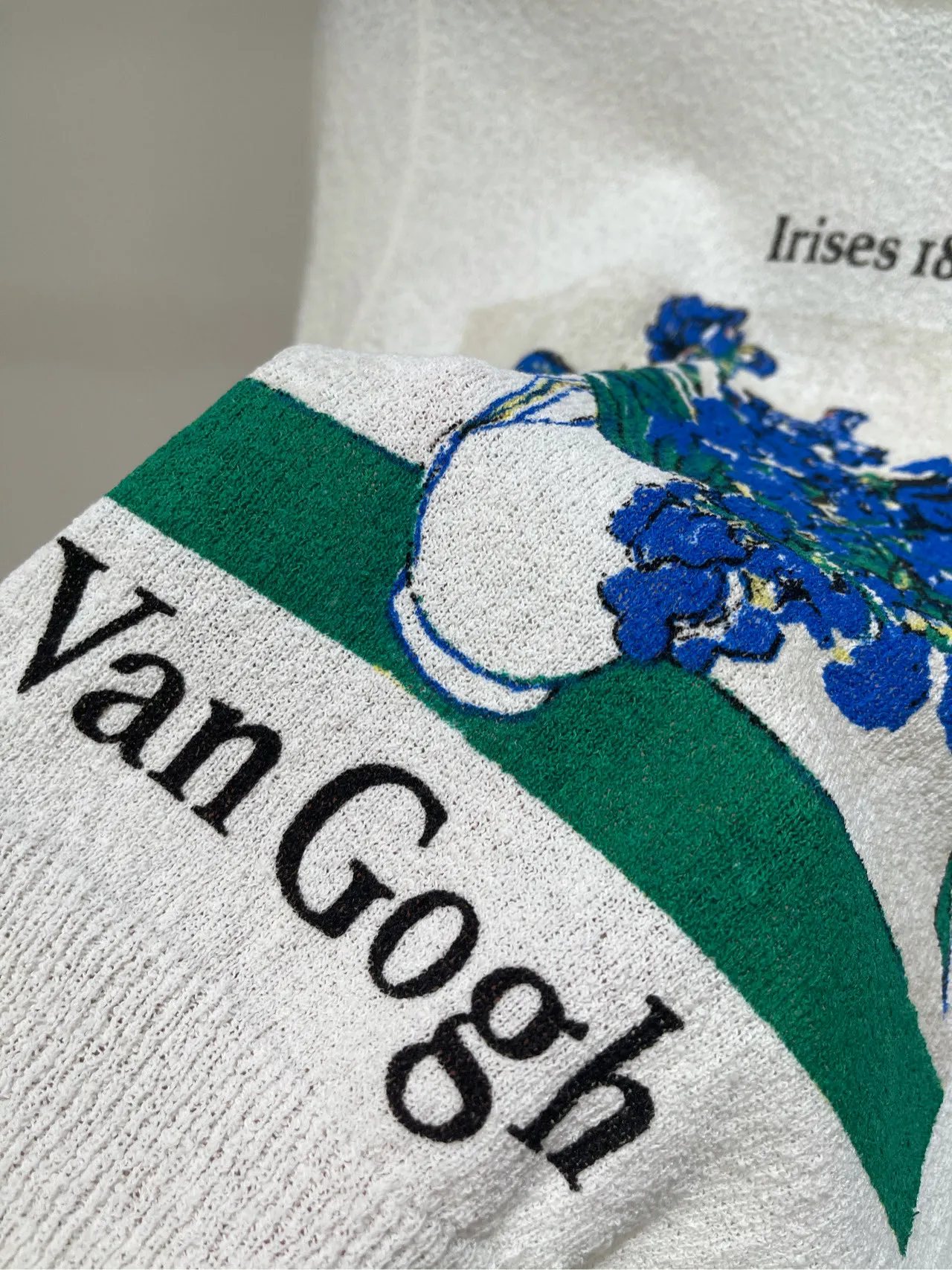 loewe白色鸢尾花編み物半袖Tシャツ - 画像 (8)