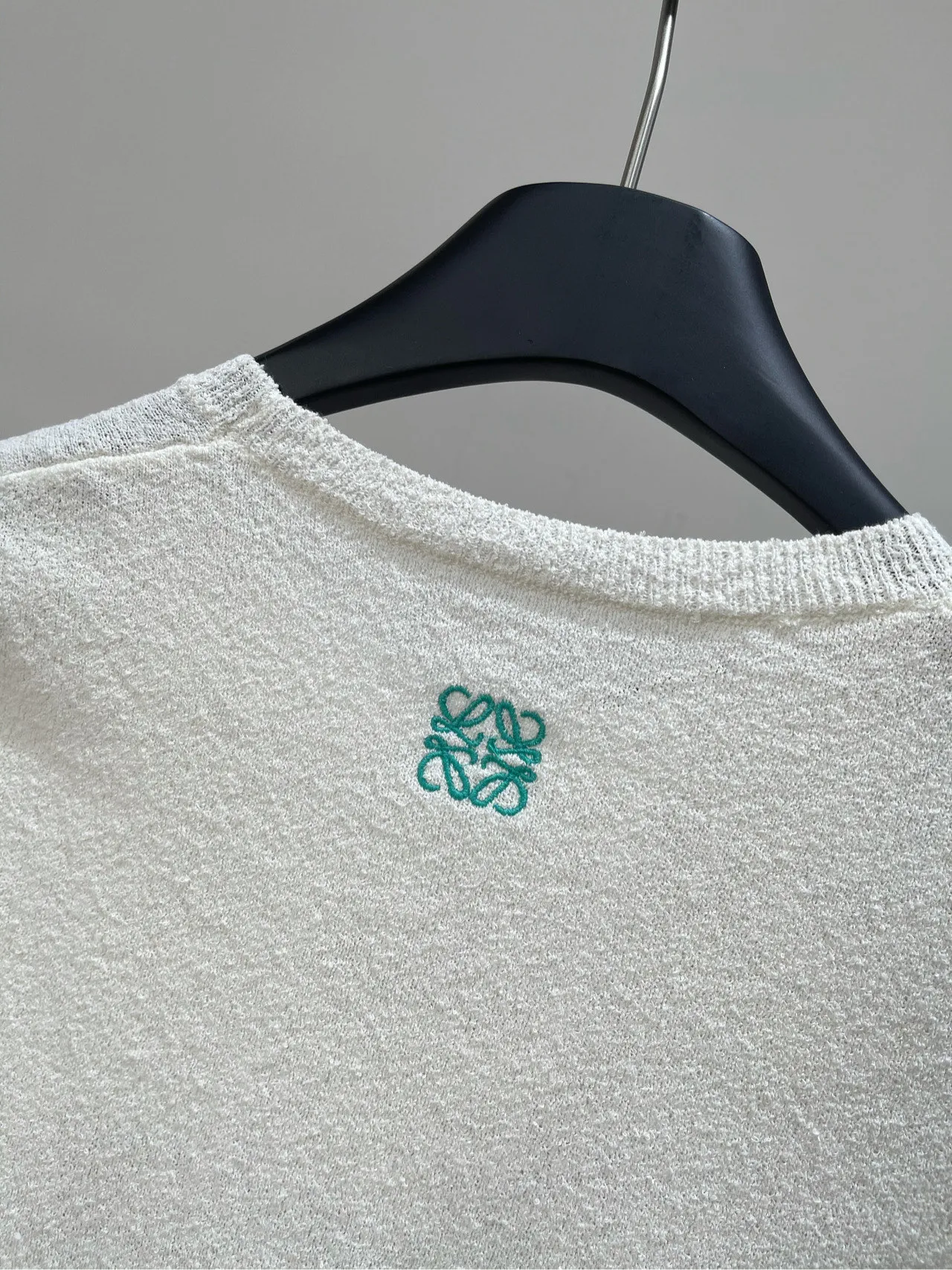 loewe白色鸢尾花編み物半袖Tシャツ - 画像 (10)