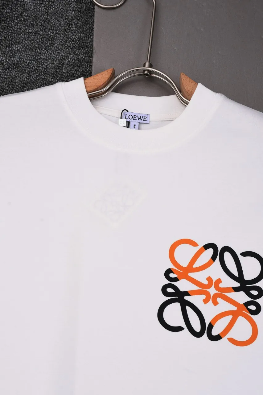 ロエウエ白プリント半袖Tシャツ新作 - 画像 (4)