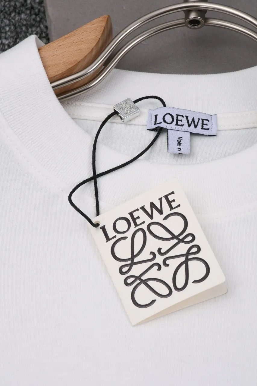 ロエウエ白プリント半袖Tシャツ新作 - 画像 (5)