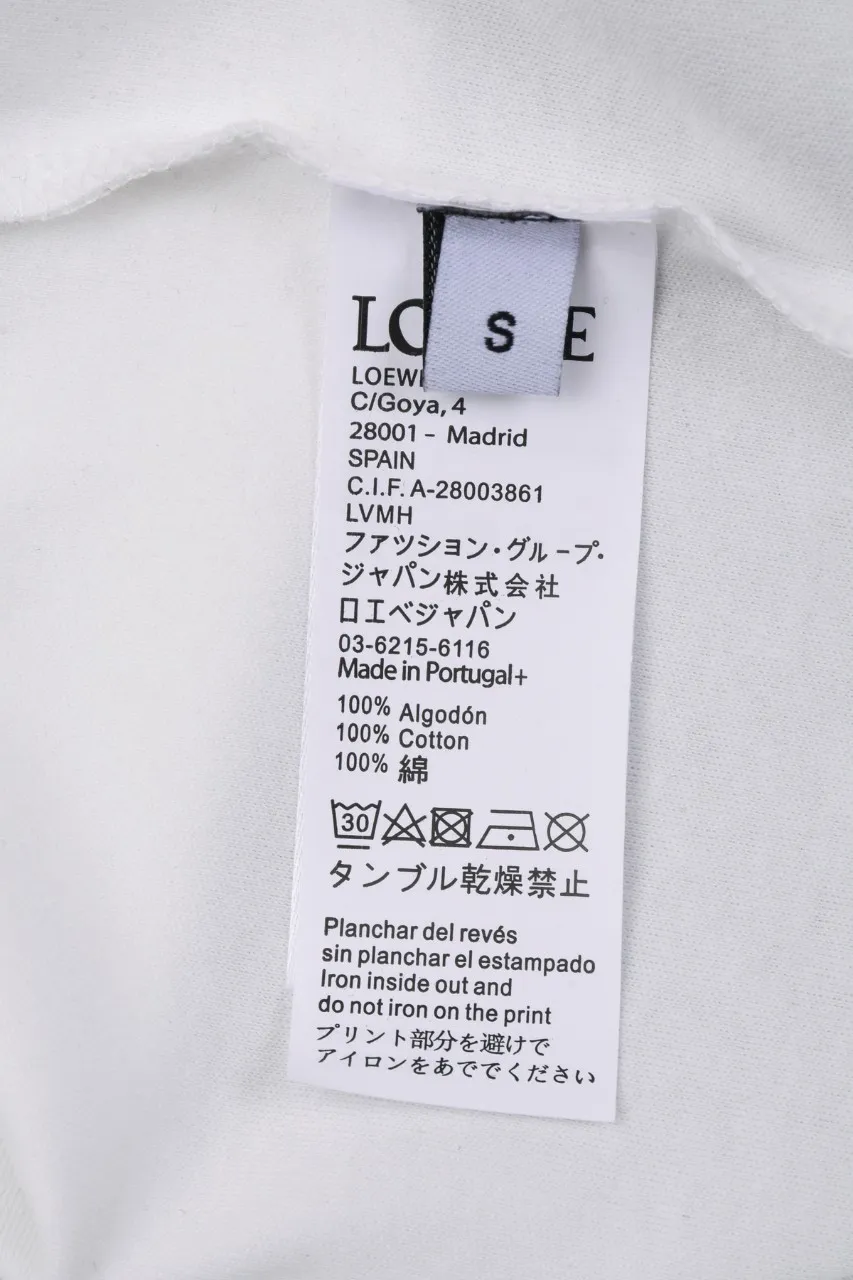 ロエウエ白プリント半袖Tシャツ新作 - 画像 (9)