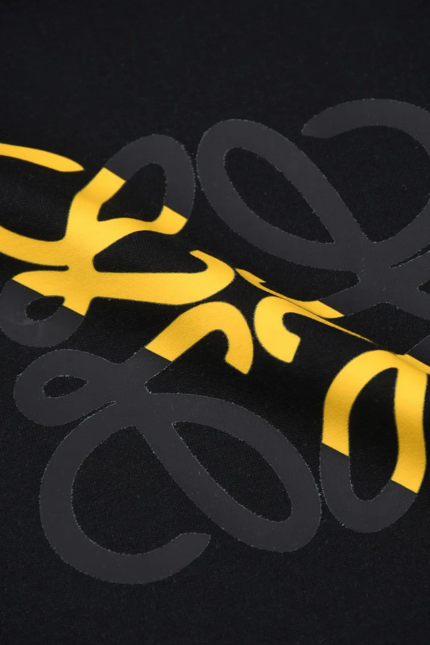 ロエウエ黒プリント半袖Tシャツ新作 - 画像 (6)