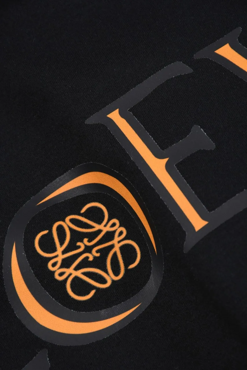 ロエウエ黒プリント半袖Tシャツ新作 - 画像 (9)