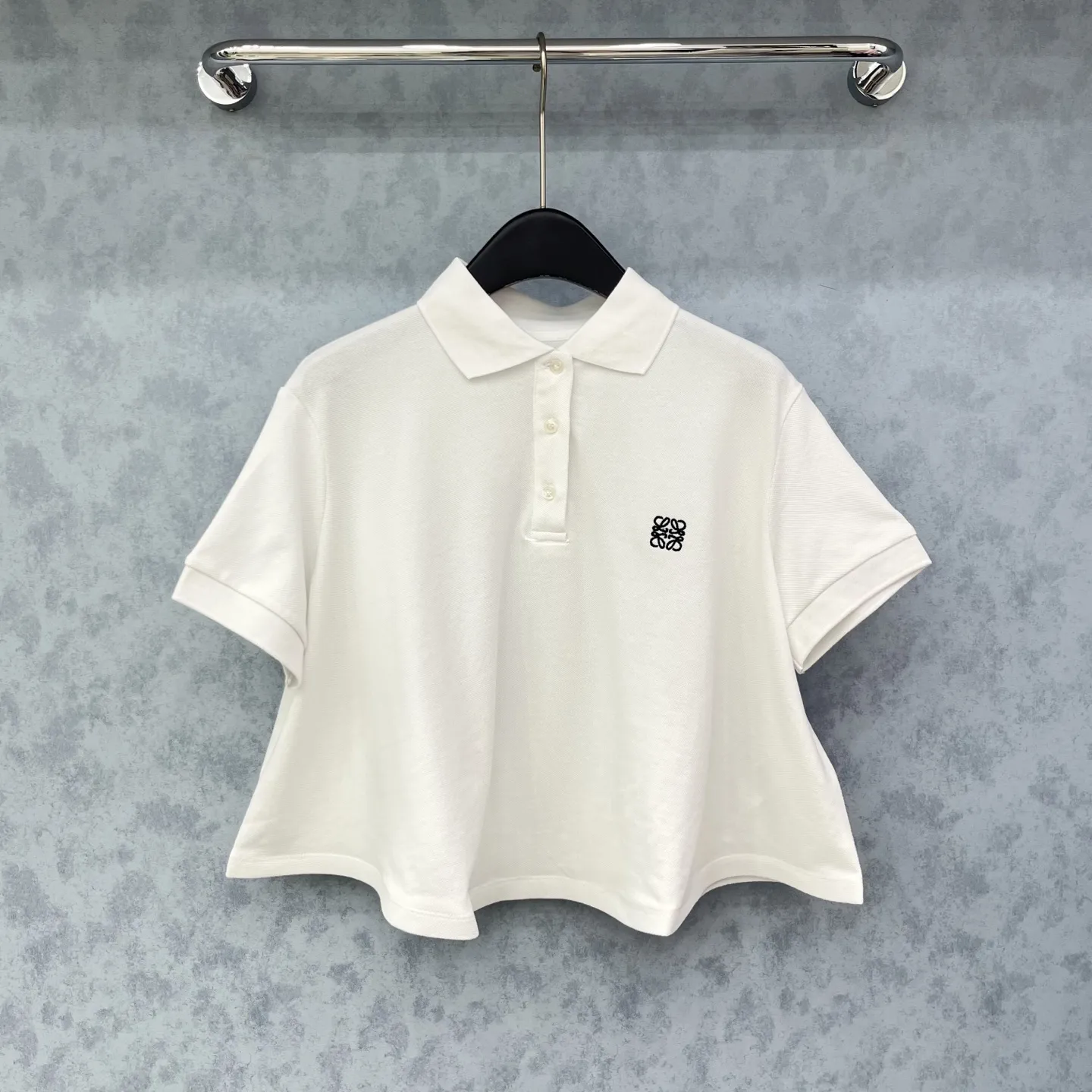 Loe*新作ピンク白半袖Tシャツ刺繍デザイン - 画像 (4)