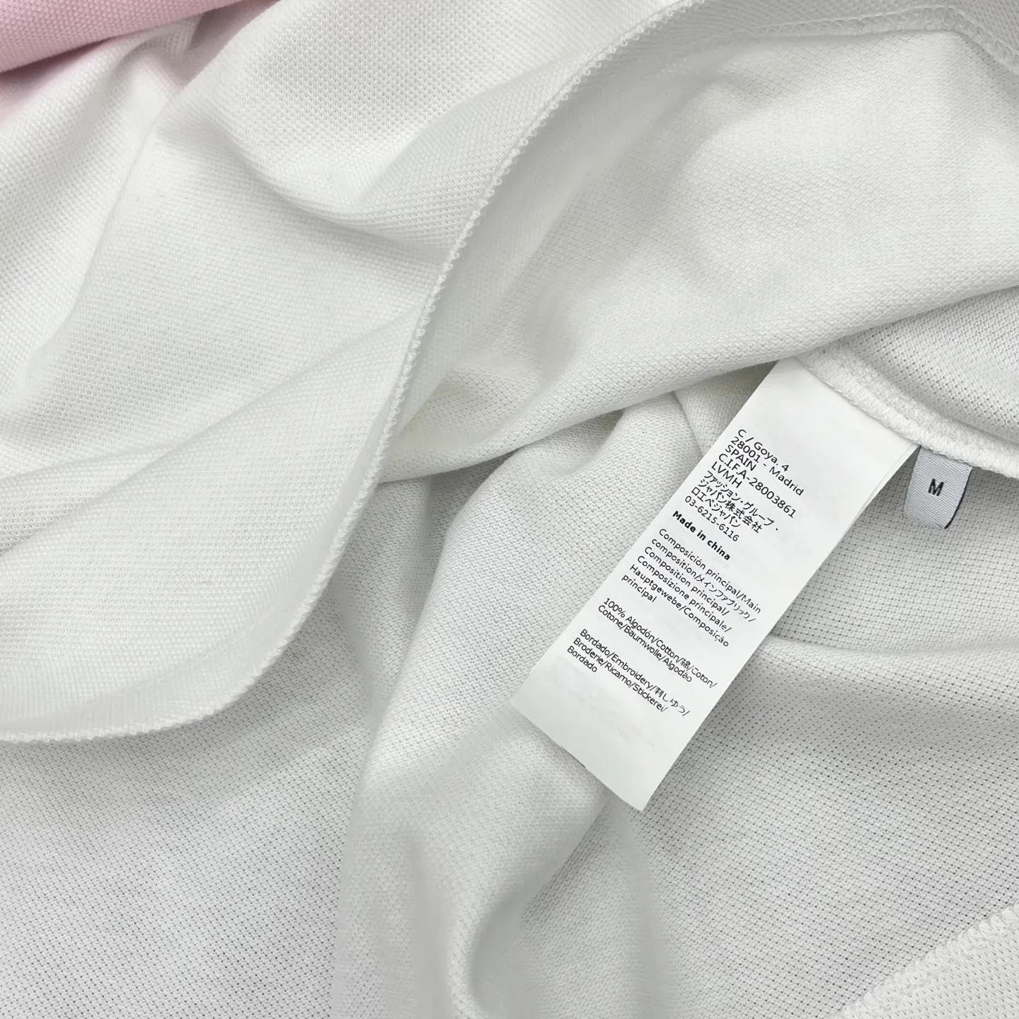 Loe*新作ピンク白半袖Tシャツ刺繍デザイン - 画像 (7)