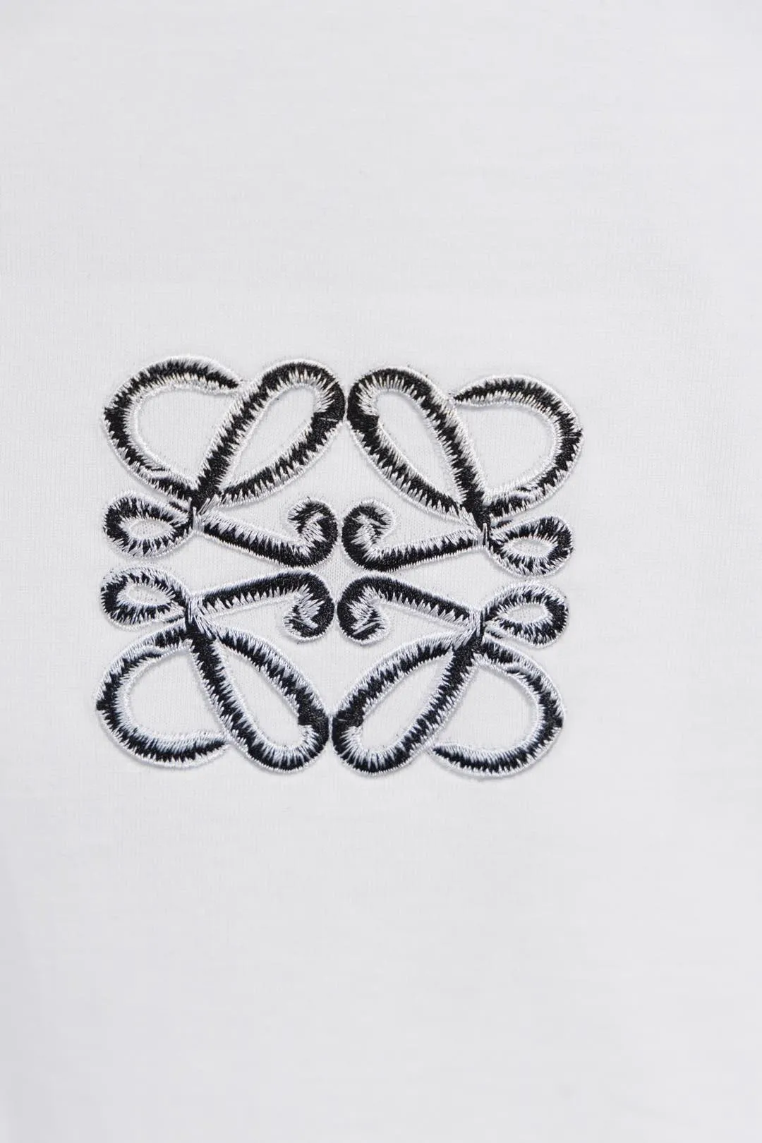 LOEWE新作半袖Tシャツ黒白アルファベット刺繍 - 画像 (5)