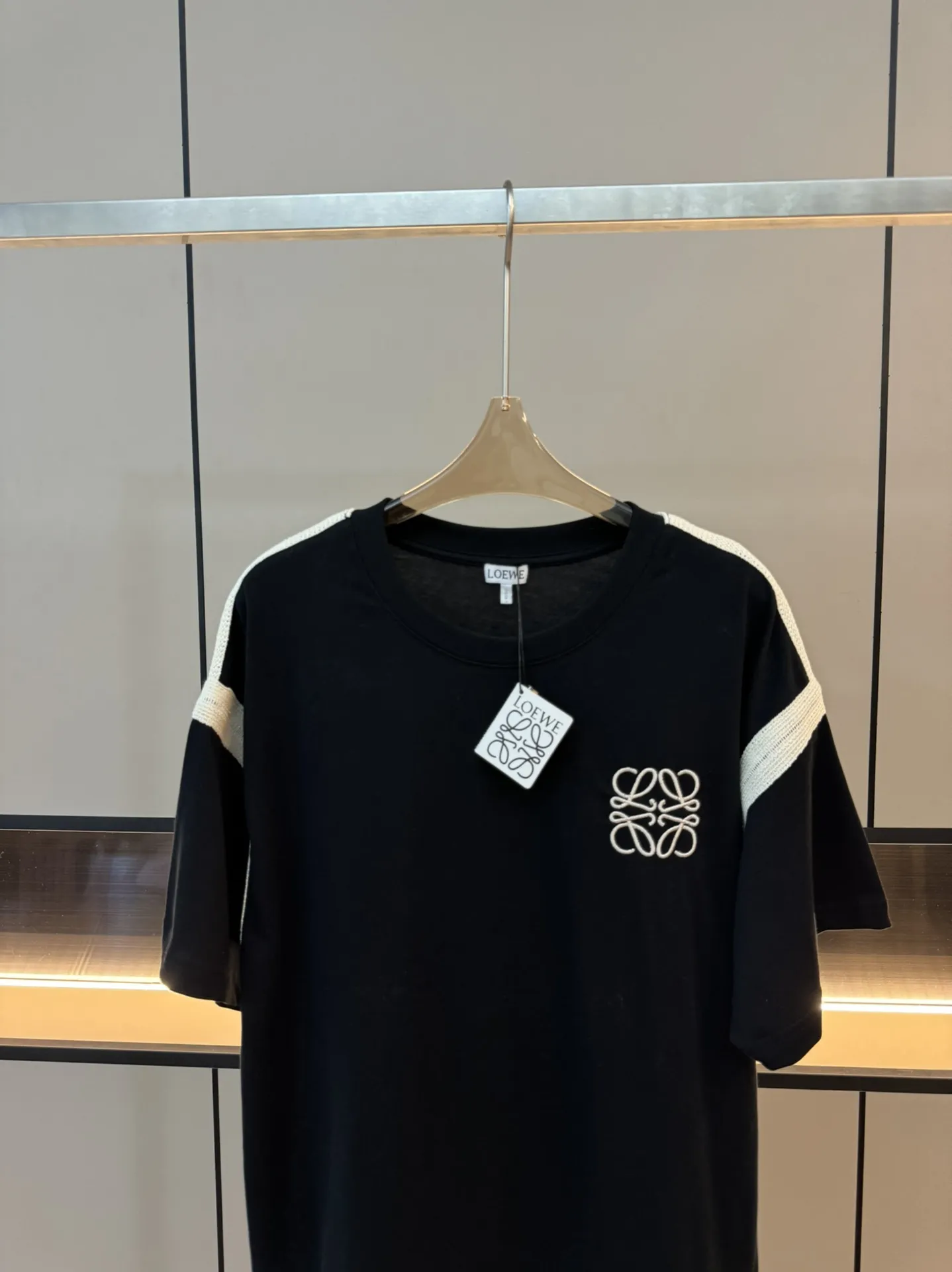 LOEWE新作黒カップル半袖Tシャツ