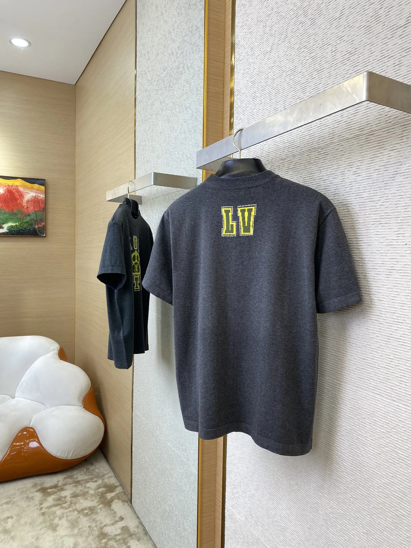 LOUIS VUITTON黒編み物半袖Tシャツ - 画像 (5)
