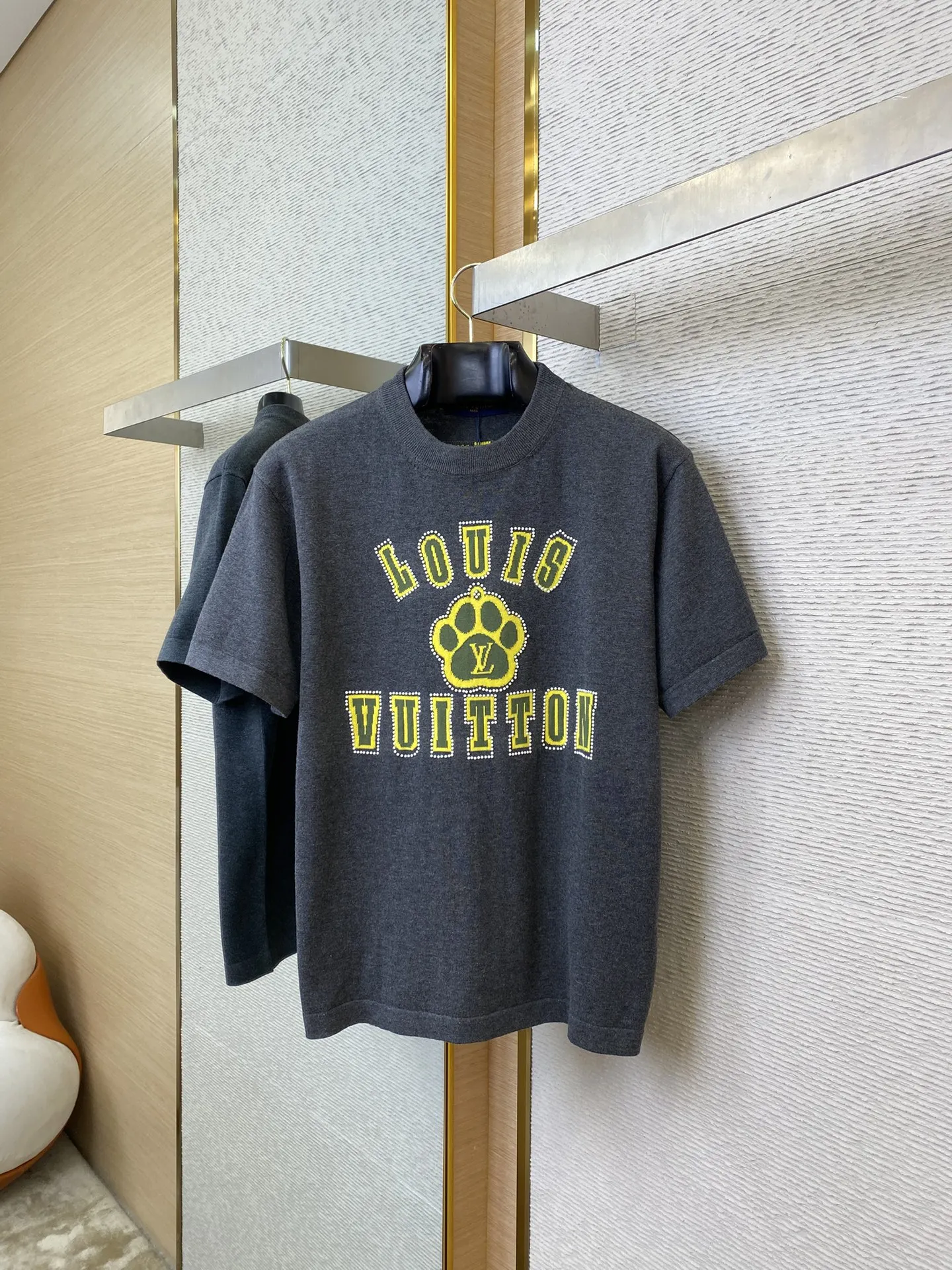 LOUIS VUITTON黒編み物半袖Tシャツ - 画像 (6)