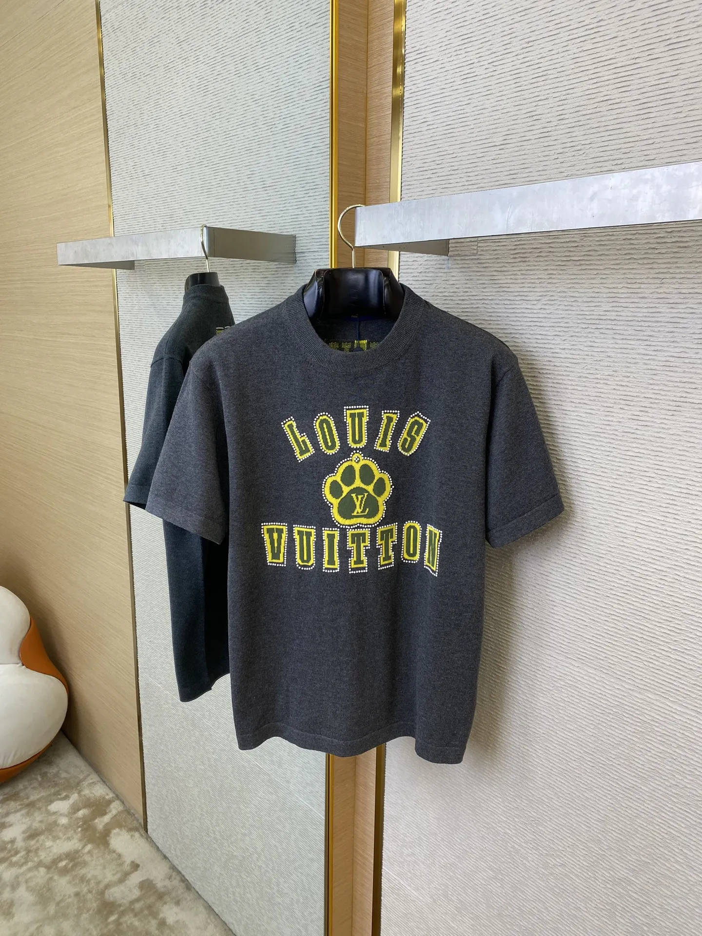 LOUIS VUITTON黒編み物半袖Tシャツ - 画像 (8)