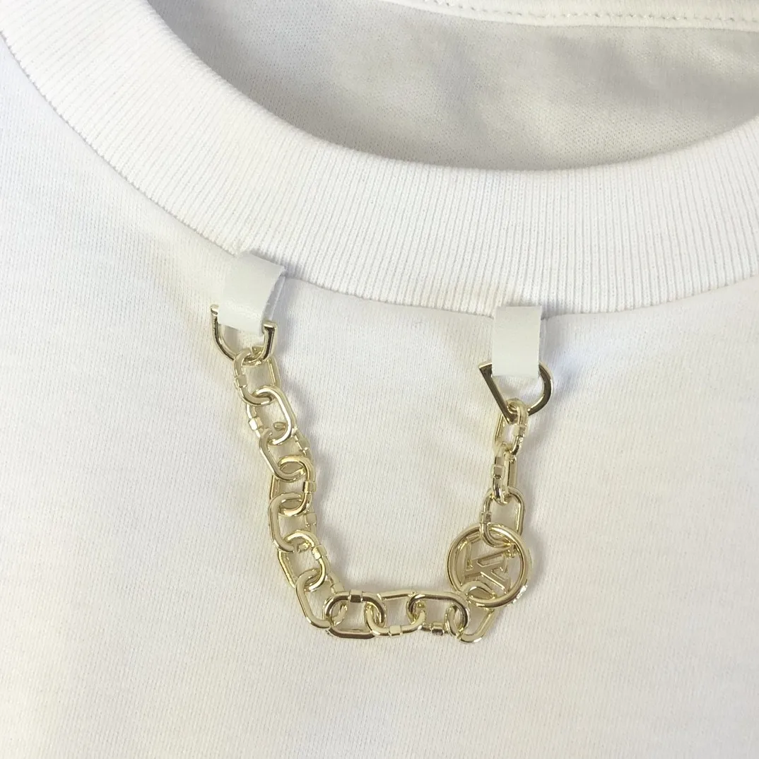 LOUIS VUITTON 白 アルファベット半袖Tシャツ - 画像 (7)