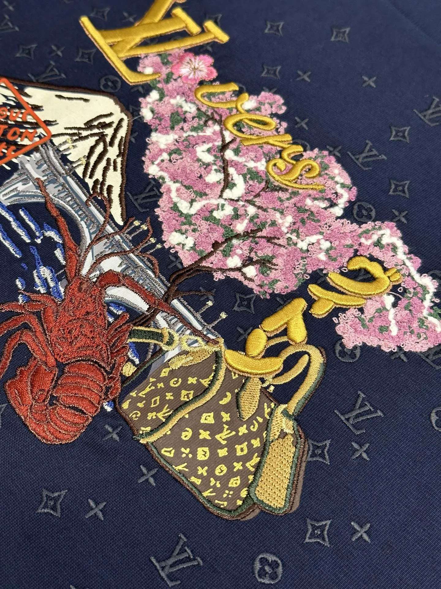 Louis Vuitton Nigoシリーズ 黒 刺繍半袖Tシャツ - 画像 (8)