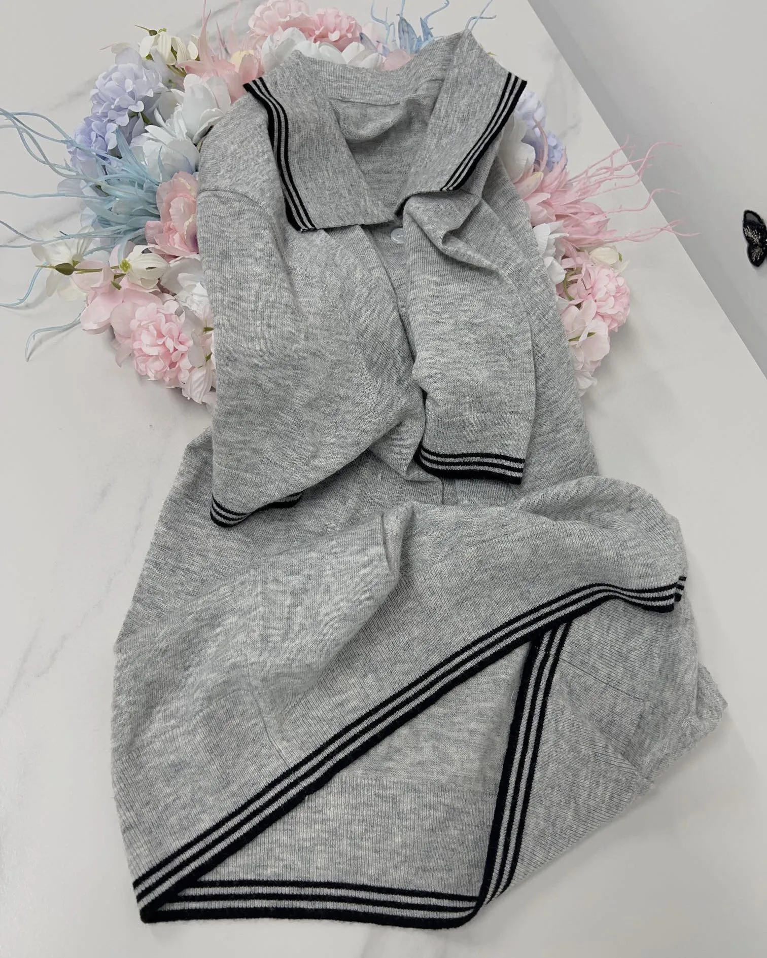 MIU MIU グレーアルファベットポロニット - 画像 (6)