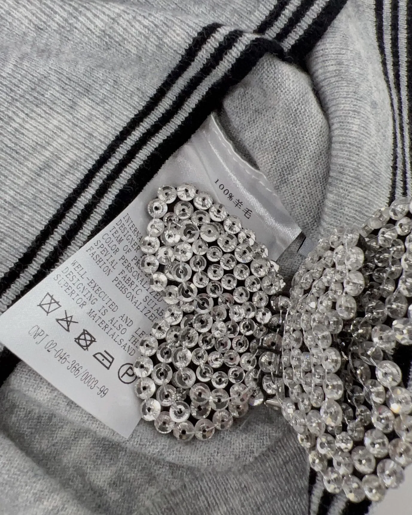 MIU MIU グレーアルファベットポロニット - 画像 (7)