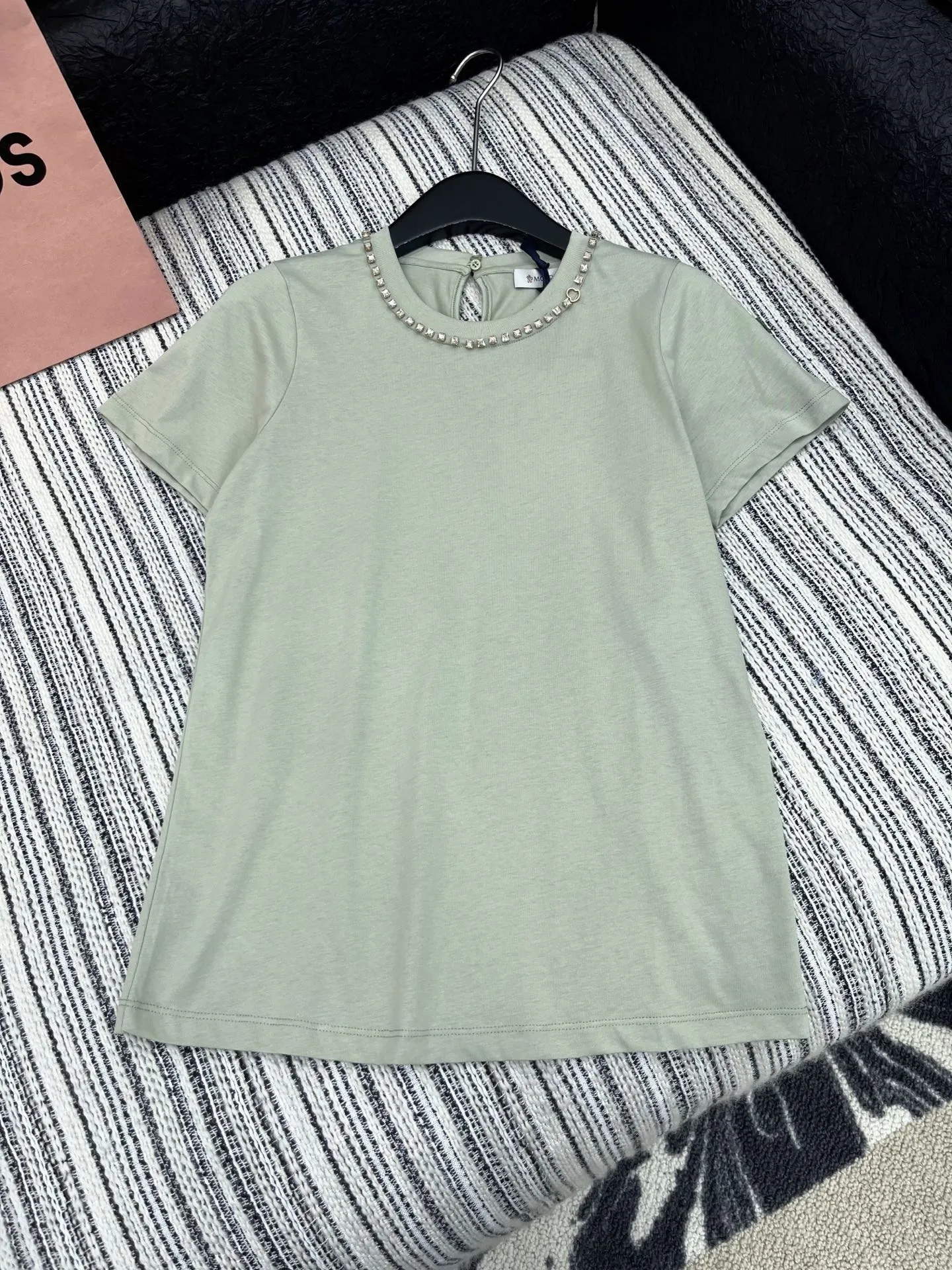 Moncler新作アプリコット色半袖Tシャツ - 画像 (3)