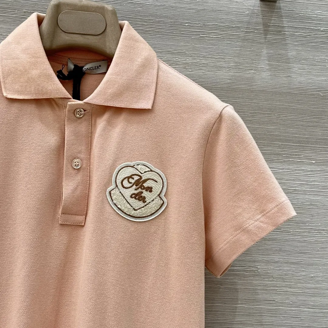 Moncler新作ピンクポロ半袖Tシャツ - 画像 (5)