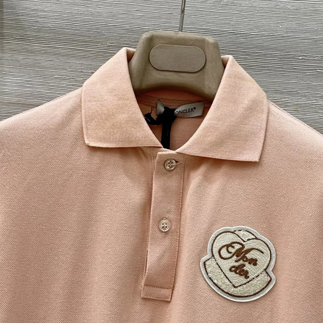 Moncler新作ピンクポロ半袖Tシャツ - 画像 (6)