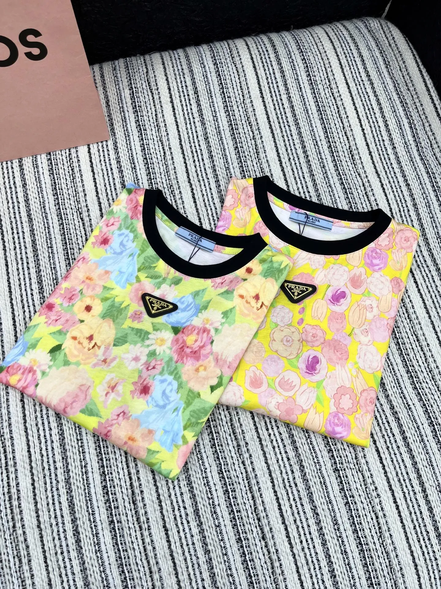 Prada新作プリント半袖Tシャツ緑色花柄 - 画像 (8)