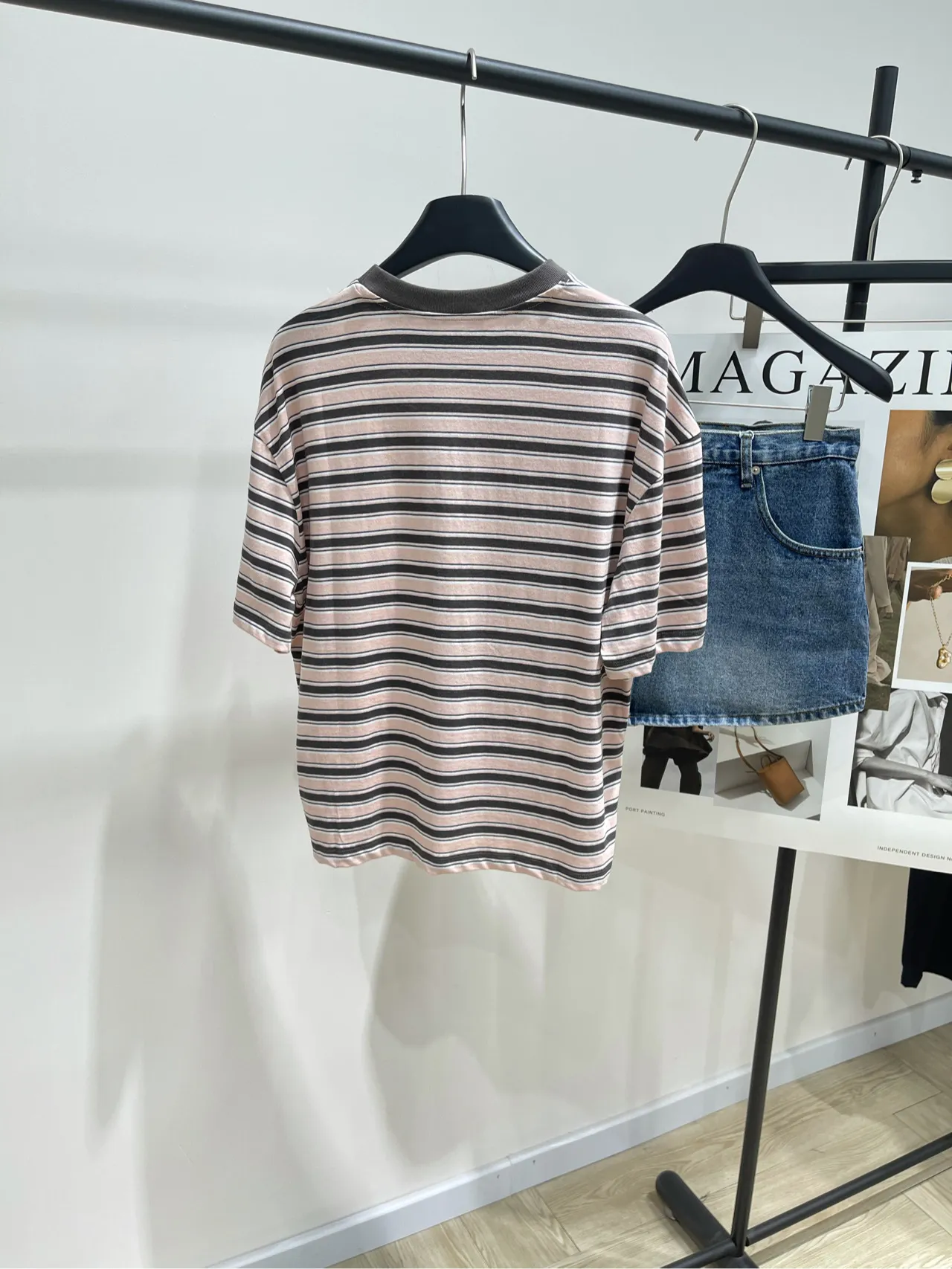 Prada新作ピンクストライプ半袖Tシャツ - 画像 (10)