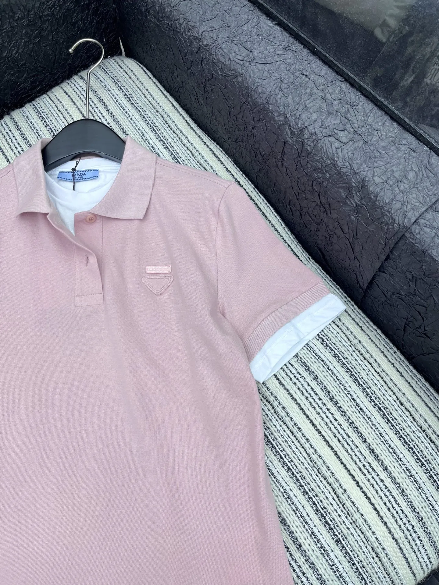 Prada新作ピンク偽の2ピース半袖Tシャツ - 画像 (4)