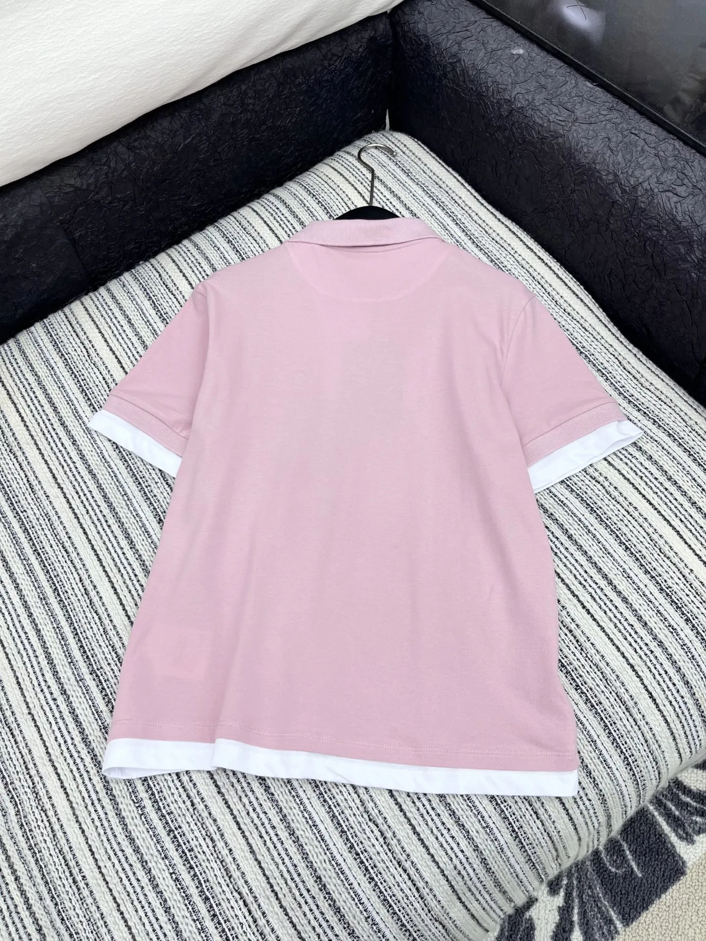 Prada新作ピンク偽の2ピース半袖Tシャツ - 画像 (7)