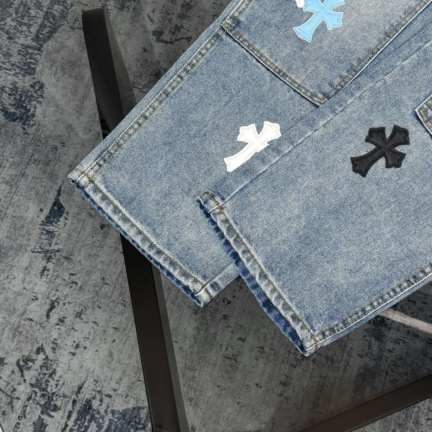 Chrome Heartsクロスブルーデニムパンツ限定モデル - 画像 (15)