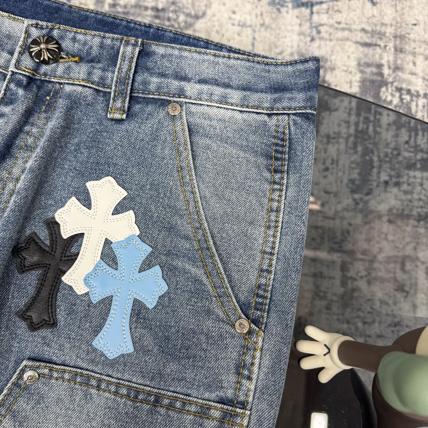 Chrome Heartsクロスブルーデニムパンツ限定モデル - 画像 (6)