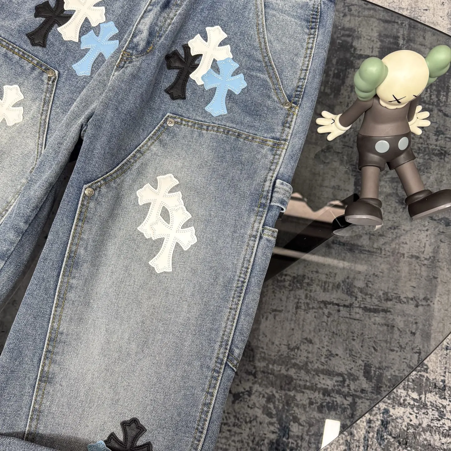 Chrome Heartsクロスブルーデニムパンツ限定モデル - 画像 (8)