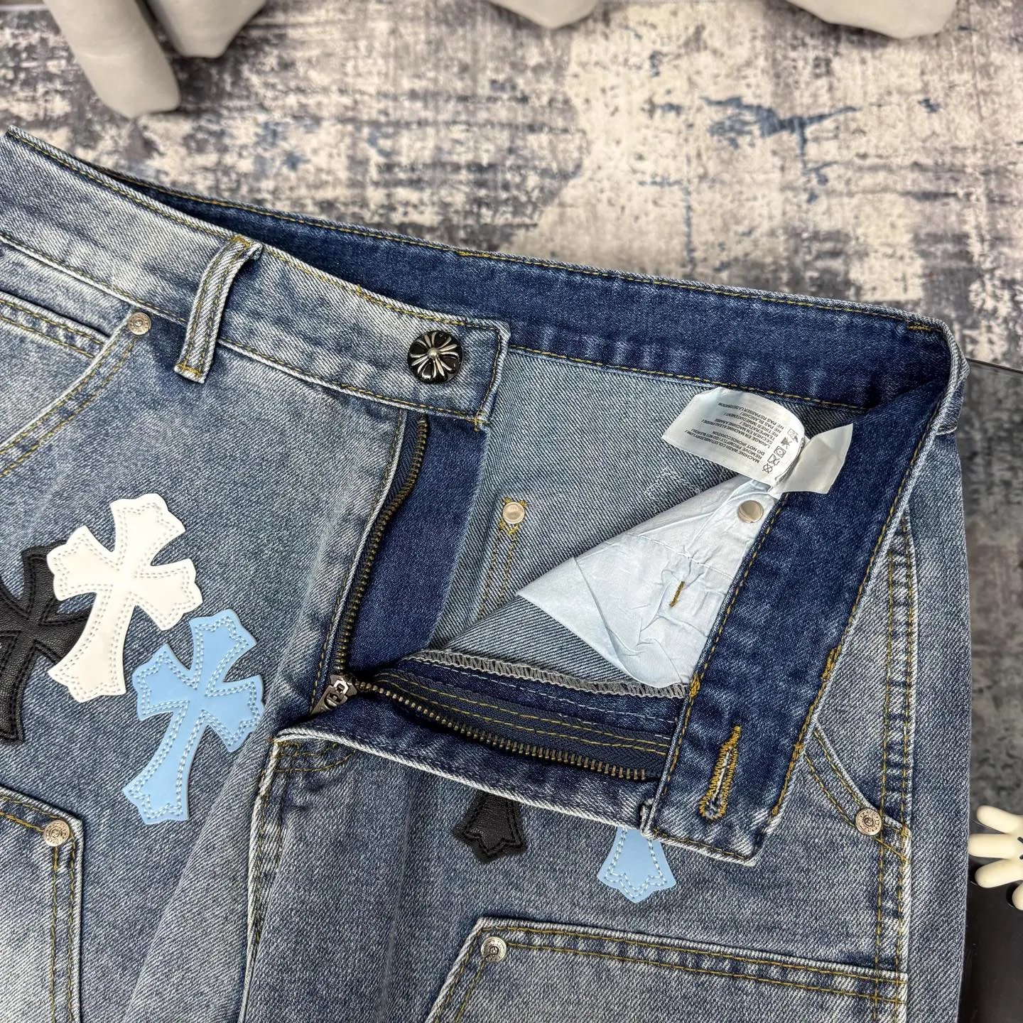 Chrome Heartsクロスブルーデニムパンツ限定モデル - 画像 (9)