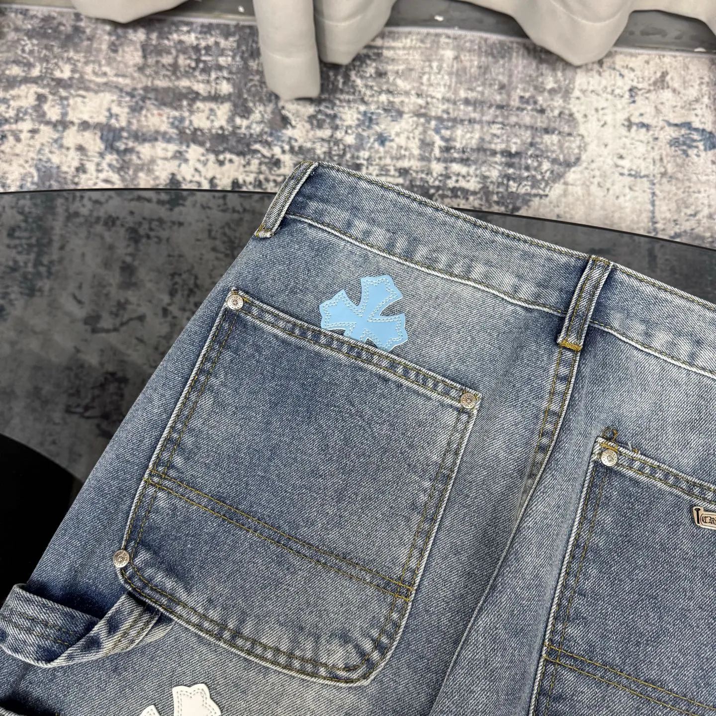 Chrome Heartsクロスブルーデニムパンツ限定モデル - 画像 (10)