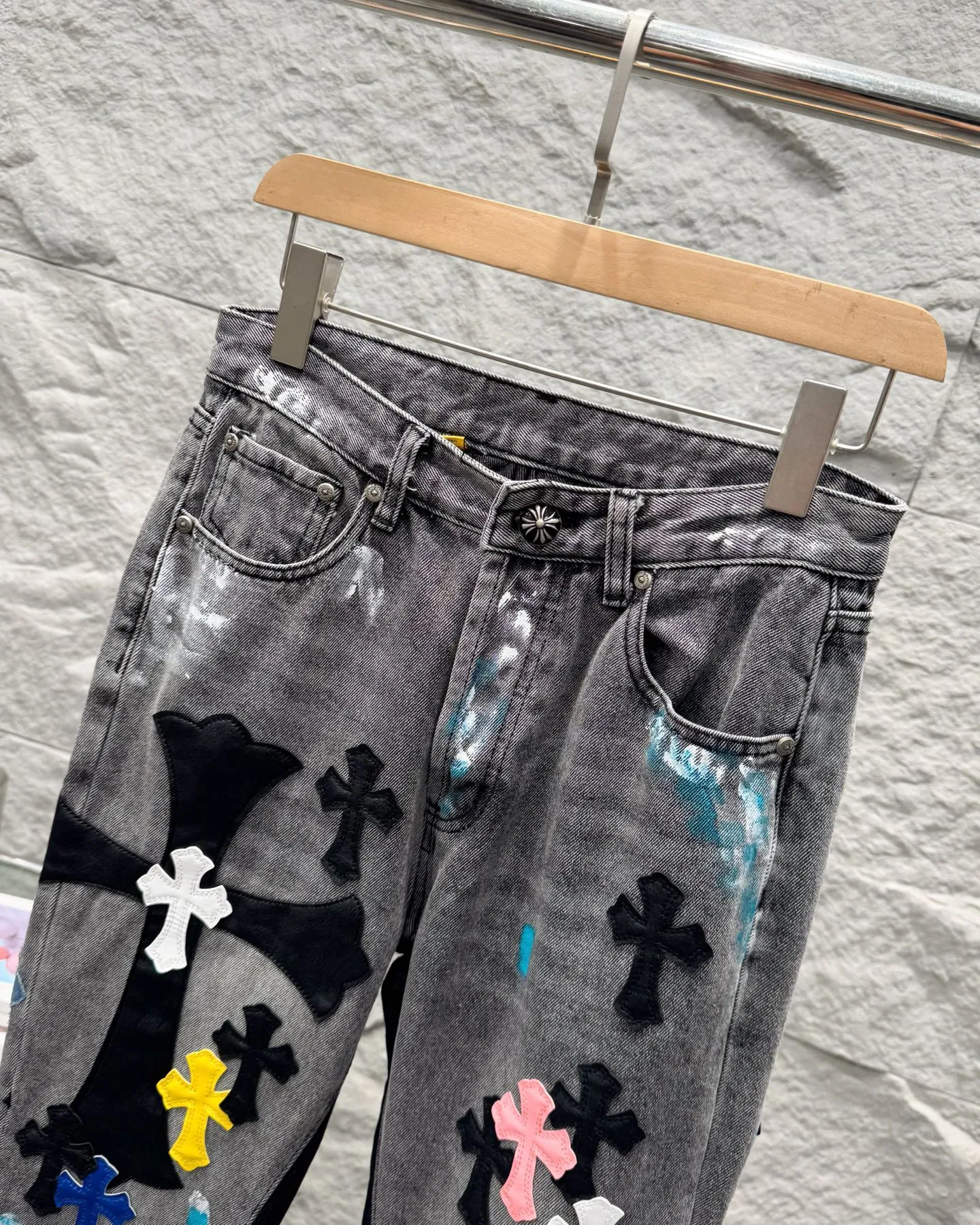 Chrome Hearts GALLERY DEPT クロムハーツ 水洗灰十字架デニム - 画像 (4)