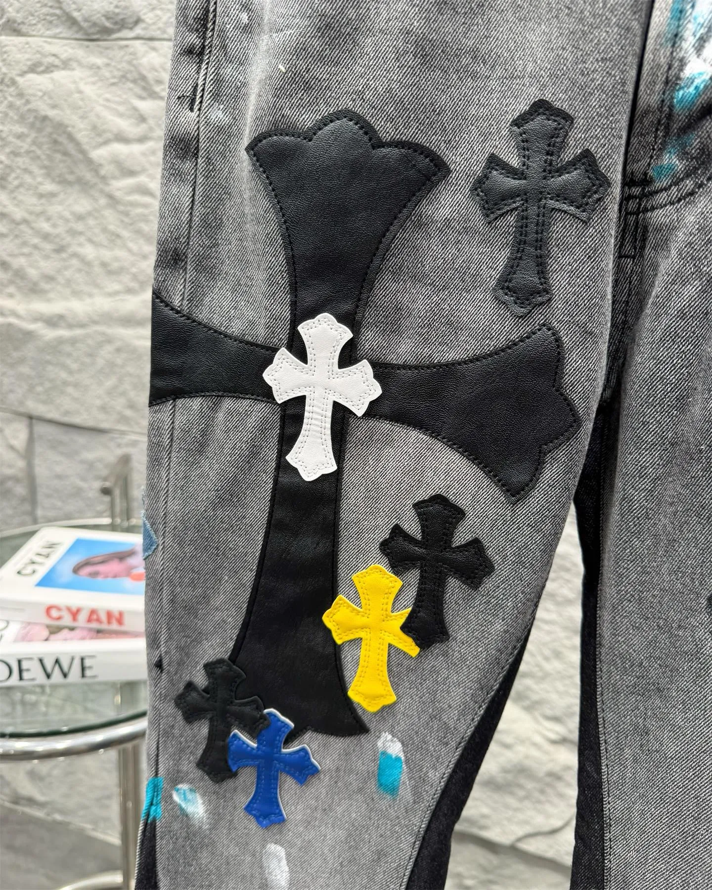 Chrome Hearts GALLERY DEPT クロムハーツ 水洗灰十字架デニム - 画像 (5)