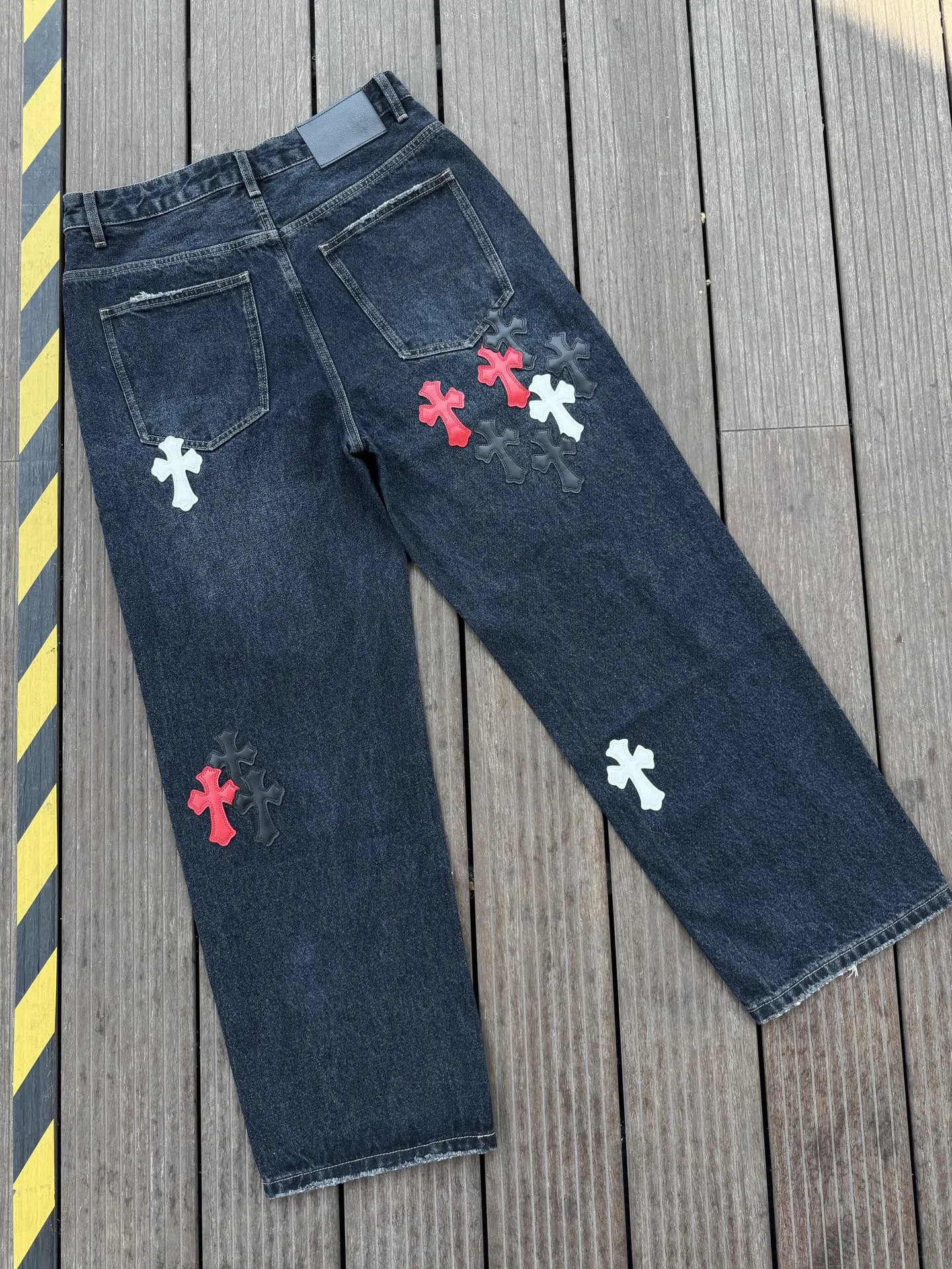 Chrome Hearts クロスハート黒カジュアルワイドパンツ2025秋 - 画像 (3)